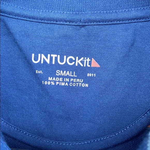 UNTUCKIT 100% Pima Cotton Gondola Stripe Polo. NWT. size S - Picture 2 of 6